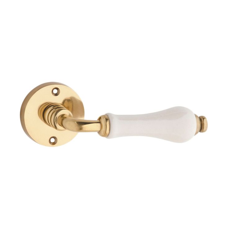 Lever Door Handle on Round Rose - Image 4