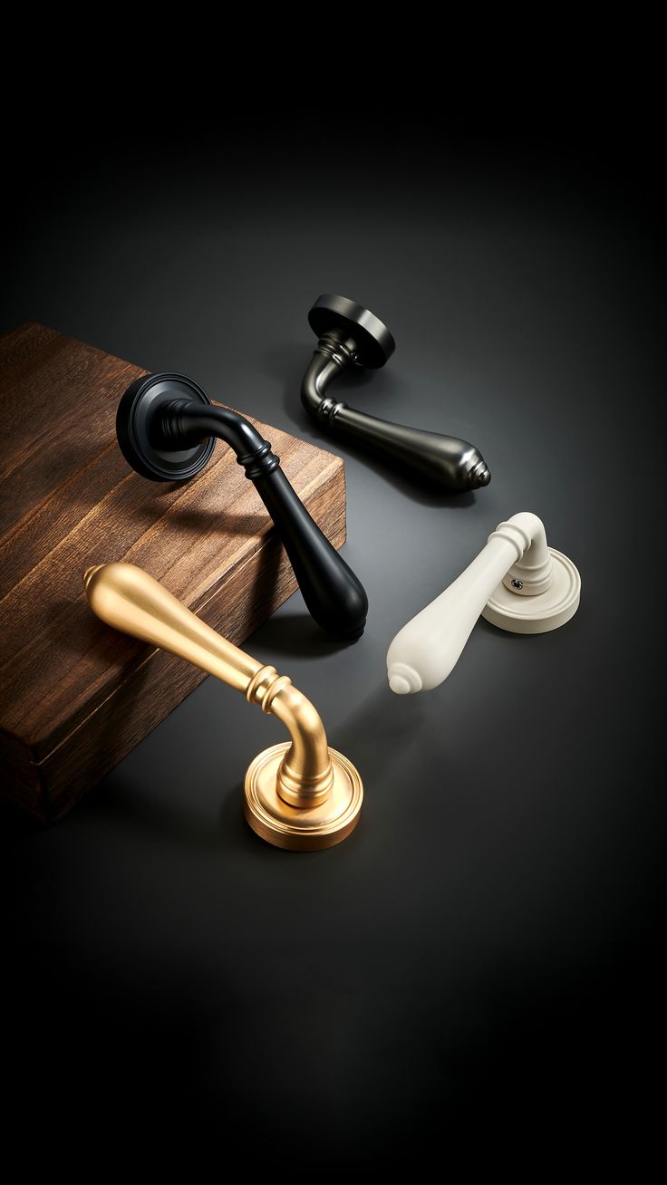 Lever Door Handle on Round Rose - Image 5